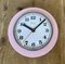 Vintage Pink East German Bakelite Wall Clock from Weimar, 1980s 11