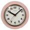 Vintage Pink East German Bakelite Wall Clock from Weimar, 1980s 1