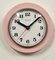 Vintage Pink East German Bakelite Wall Clock from Weimar, 1980s, Image 7