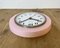 Vintage Pink East German Bakelite Wall Clock from Weimar, 1980s 15