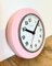 Vintage Pink East German Bakelite Wall Clock from Weimar, 1980s, Image 8