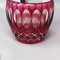 Red Bohemian Cut Crystal Glass Ice Bucket, Italy, 1960s 5