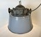 Large Industrial Grey Enamel and Cast Iron Pendant Light from Elektrosvit, 1960s 14