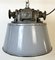 Large Industrial Grey Enamel and Cast Iron Pendant Light from Elektrosvit, 1960s, Image 8