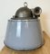 Large Industrial Grey Enamel and Cast Iron Pendant Light from Elektrosvit, 1960s 19