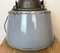 Large Industrial Grey Enamel and Cast Iron Pendant Light from Elektrosvit, 1960s, Image 17