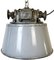 Large Industrial Grey Enamel and Cast Iron Pendant Light from Elektrosvit, 1960s, Image 1