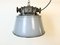 Large Industrial Grey Enamel and Cast Iron Pendant Light from Elektrosvit, 1960s, Image 2