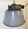 Large Industrial Grey Enamel and Cast Iron Pendant Light from Elektrosvit, 1960s 10