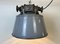 Large Industrial Grey Enamel and Cast Iron Pendant Light from Elektrosvit, 1960s 12