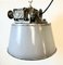 Large Industrial Grey Enamel and Cast Iron Pendant Light from Elektrosvit, 1960s 5