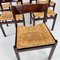 Mid-Century Wenge and Rush Dining Chairs, 1960s, Set of 6 8