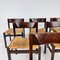 Mid-Century Wenge and Rush Dining Chairs, 1960s, Set of 6 2