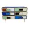 Commode with 6 Drawers in Multicolor Murano Glass, 1980s 6