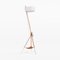 Floor Ka Lamp with White Vegan Leather Tray by Woodendot 1