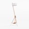 Floor Ka Lamp with White Vegan Leather Tray by Woodendot, Image 1