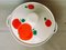 German Red Apple Print Porcelain Soup from Colditz GDR, 1990s 6