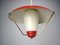 Lampe à Suspension Mid-Century en Métal et Plastique, 1950s 3