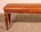 Walnut and Leather Bench, 1800s, Image 8