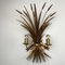 Hollywood Regency 2-Flame Wall Light with Wheat Ears, 1970s 1