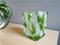 Portuguese Green Spatter Splatter Glass Vase by Marinha Grande, 1970s 6