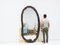 Large Oval Floor Mirror with Wrought Iron Frame, 1970s, Image 2