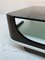 Brutalist Square Coffee Table in Wengé and Formica with Smoked Glass Top, 1970s 8