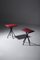 Vintage Italian Stools in Red Faux Leather, 1960, Set of 2 1