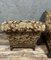 Poltrone rinascimentali in legno e tessuto, Italia, set di 2, Immagine 3