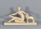 S Melani, Art Deco Figurative Skulptur, 1920er, Gips 1