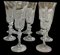 Bohemian Crystal Glasses with Carved Pedestals, 1960s, Set of 38, Image 1