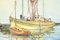 G.Lhermitte, Barcos de arrastre y atún, siglo XX, Pintura al óleo, Imagen 7