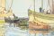G.Lhermitte, Trawler and Tuna Boats, 20th Century, Oil Painting 13