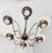 Vintage Brass and Glass 6-Arm Chandelier from Stilnovo, Italy, 1950s, Image 4