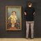 Italienischer Künstler, Porträt eines Kindes, 1921, Öl auf Leinwand, Gerahmt 11