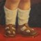 Italienischer Künstler, Porträt eines Kindes, 1921, Öl auf Leinwand, Gerahmt 14