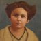 Artiste Italien, Portrait d'un Enfant, 1921, Huile sur Toile, Encadrée 7