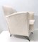 Vintage Italian Ivory Fabric Lounge Chair attributed to Ico Parisi, Italy, 1950s 7