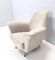 Vintage Italian Ivory Fabric Lounge Chair attributed to Ico Parisi, Italy, 1950s, Image 8