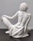 Vintage Italian White Lacquered Ceramic Woman Figure, Italy, 1940s 9