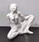Figura de mujer italiana vintage de cerámica lacada en blanco, Italia, años 40, Imagen 4