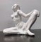 Figura de mujer italiana vintage de cerámica lacada en blanco, Italia, años 40, Imagen 12