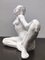 Figura de mujer italiana vintage de cerámica lacada en blanco, Italia, años 40, Imagen 11