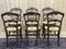 Louis XV Stühle aus Eschenholz aus Stroh, 1950er, 6er Set 3