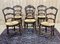 Louis XV Ash Chairs in Straw, 1950s, Set of 6, Image 1
