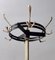 Vintage Revolving Brass and Varnished Iron Coat Rack, Italy, 1950s 6