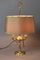 Lámpara de mesa Bouillotte francesa de latón, años 70, Imagen 3