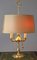 Lámpara de mesa Bouillotte francesa de latón, años 70, Imagen 13