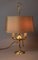 Lámpara de mesa Bouillotte francesa de latón, años 70, Imagen 17