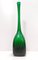 Vintage Emerald Green Corroso Murano Glass Vase attributed to Seguso, Italy, 1950s 5